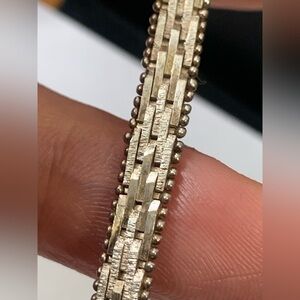 Sterling silver Italian Riccio style links 7”